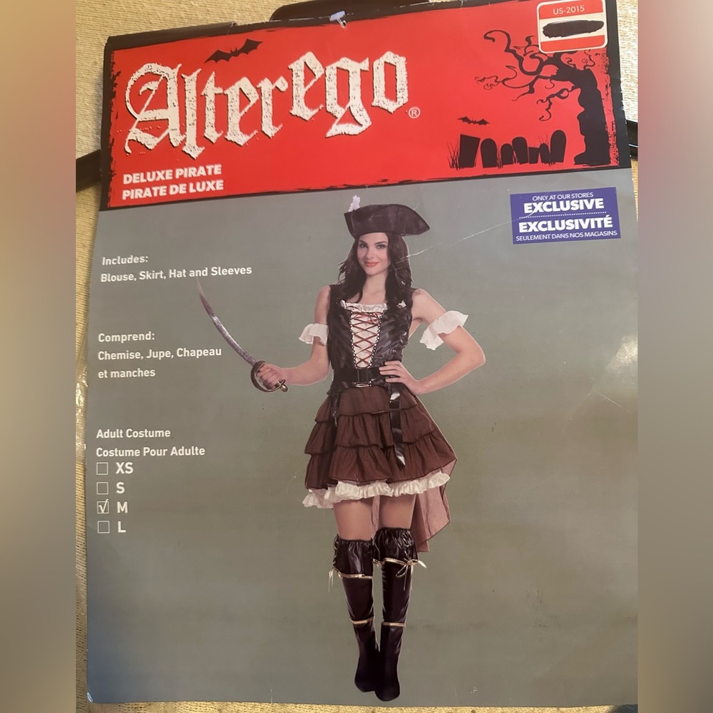 Alterego Deluxe Pirate Costume Woman’s Sexy Lingerie Role-play HalloweenPirate M